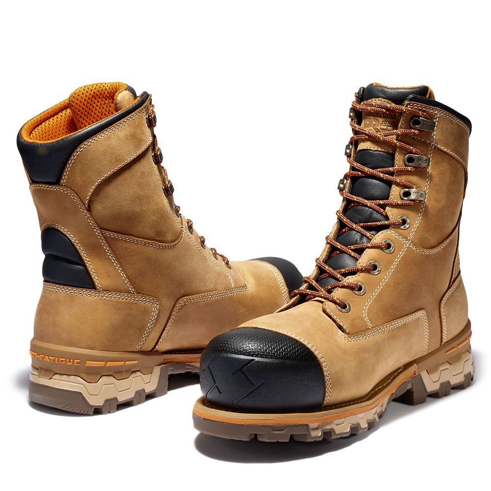 Botas de Trabajo Timberland Hombre Pro® Boondock 8\" Comp Toe Marrones/Negras - Chile GCV-734169